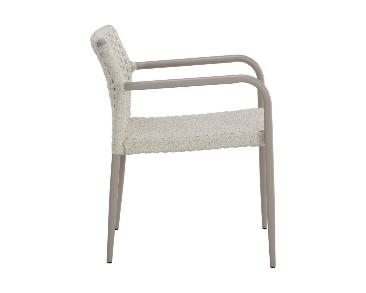 Sunpan Casella Stackable Dining Armchair - Cream - 110979 - Sunpan - $698.00