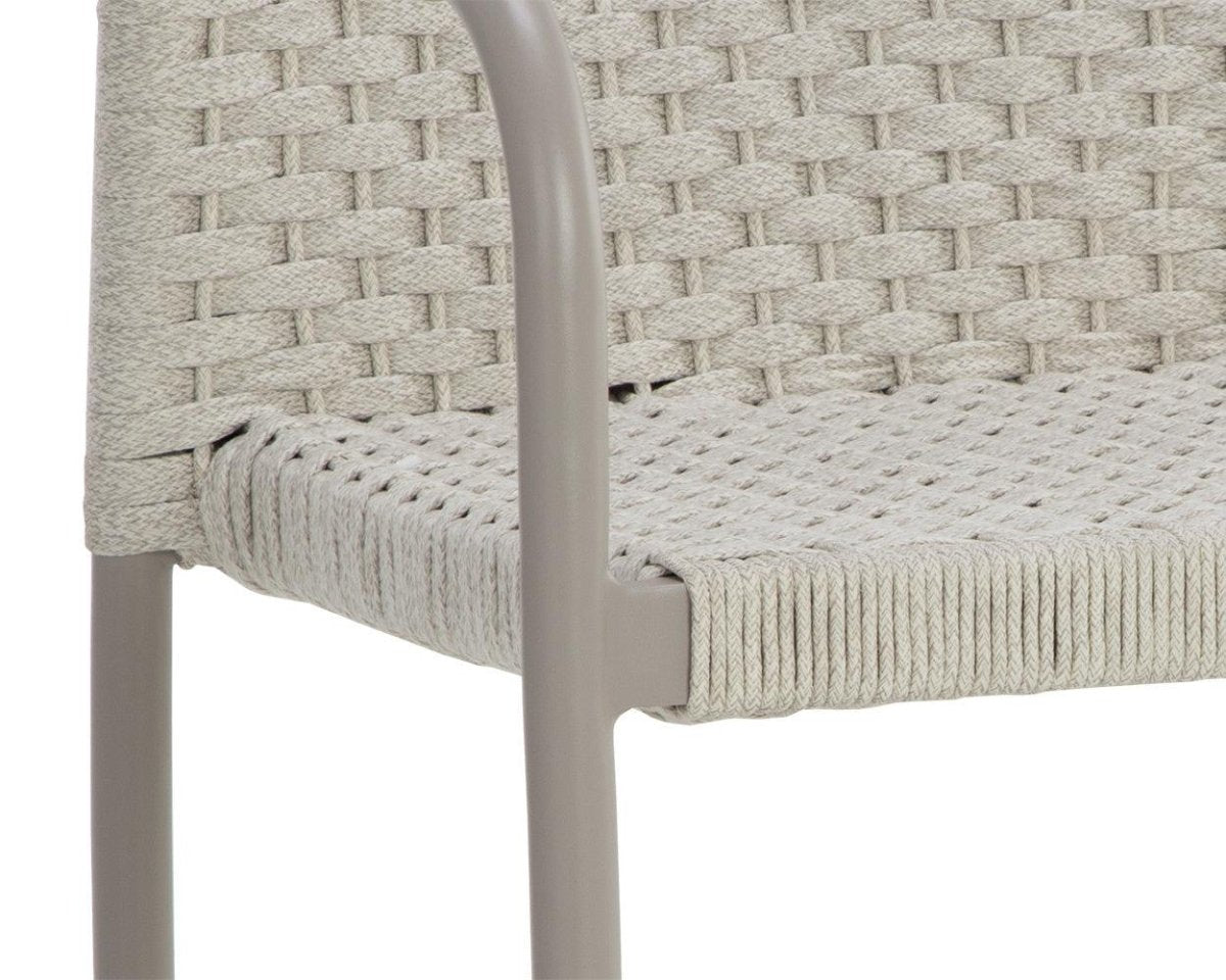Sunpan Casella Stackable Dining Armchair - Cream - 110979 - Sunpan - $698.00