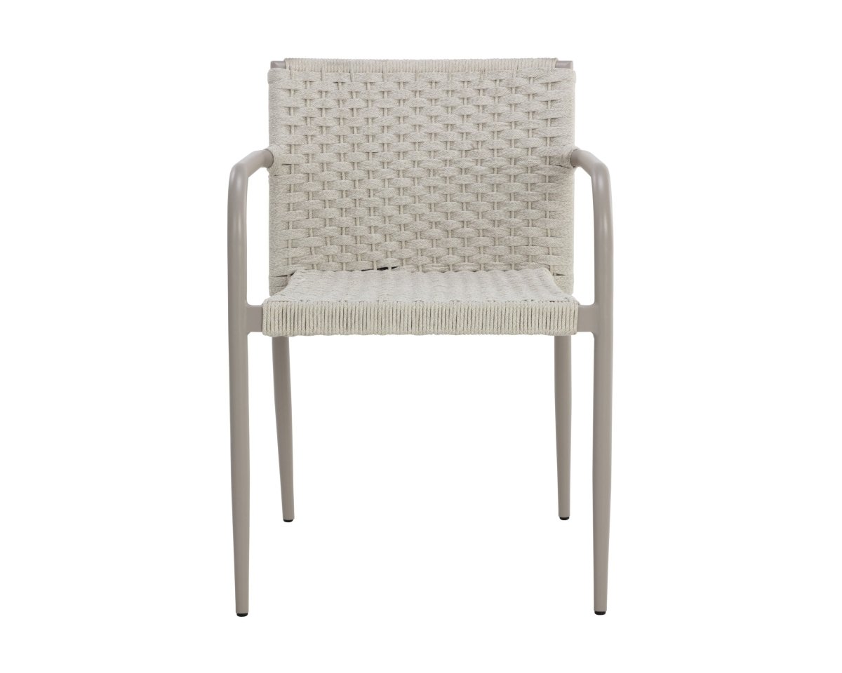 Sunpan Casella Stackable Dining Armchair - Cream - 110979 - Sunpan - $698.00