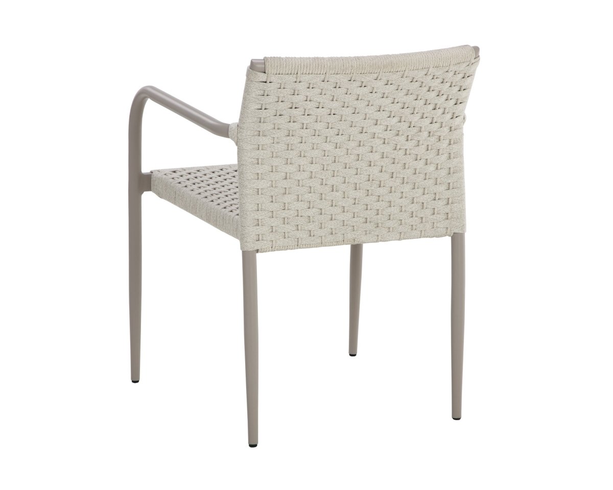Sunpan Casella Stackable Dining Armchair - Cream - 110979 - Sunpan - $698.00