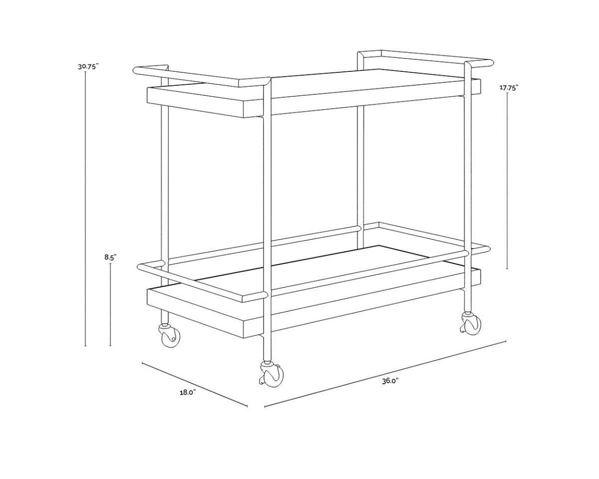 Sunpan Contardi Bar Cart - 110920 - Sunpan - $1198.00
