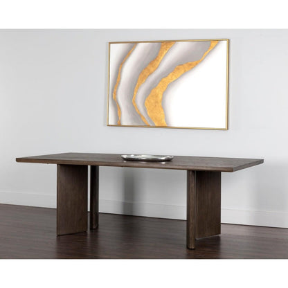 Sunpan Contemporary Giulietta Dining Table - Rectangular - Dark Brown - 90.5" - Solid Wood, Seats 6 - 107268 - Sunpan - $3398.00