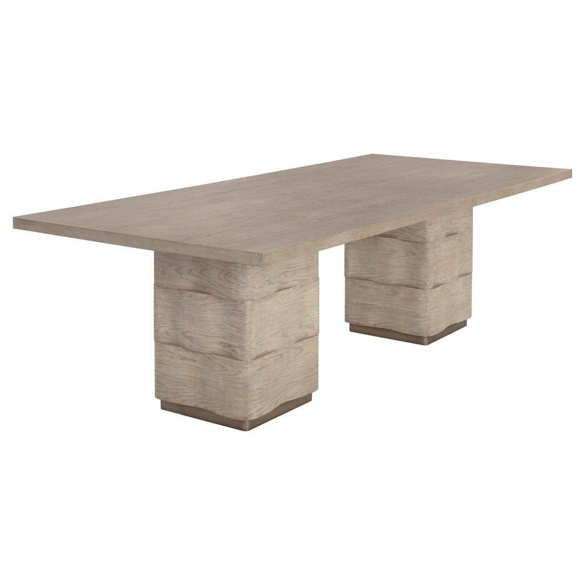 Sunpan Contemporary Hoyos Dining Table - 100" - Rectangle - Light Brown - Wood - 110661 - Sunpan - $3998.00