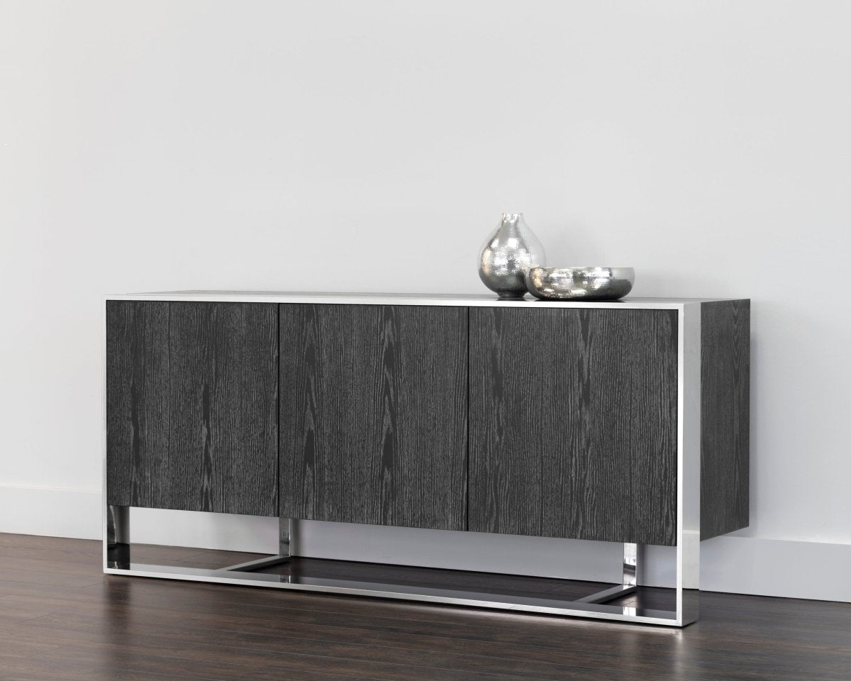 Sunpan Dalton Sideboard - Stainless Steel - Grey - 107055 - Sunpan - $3198.00