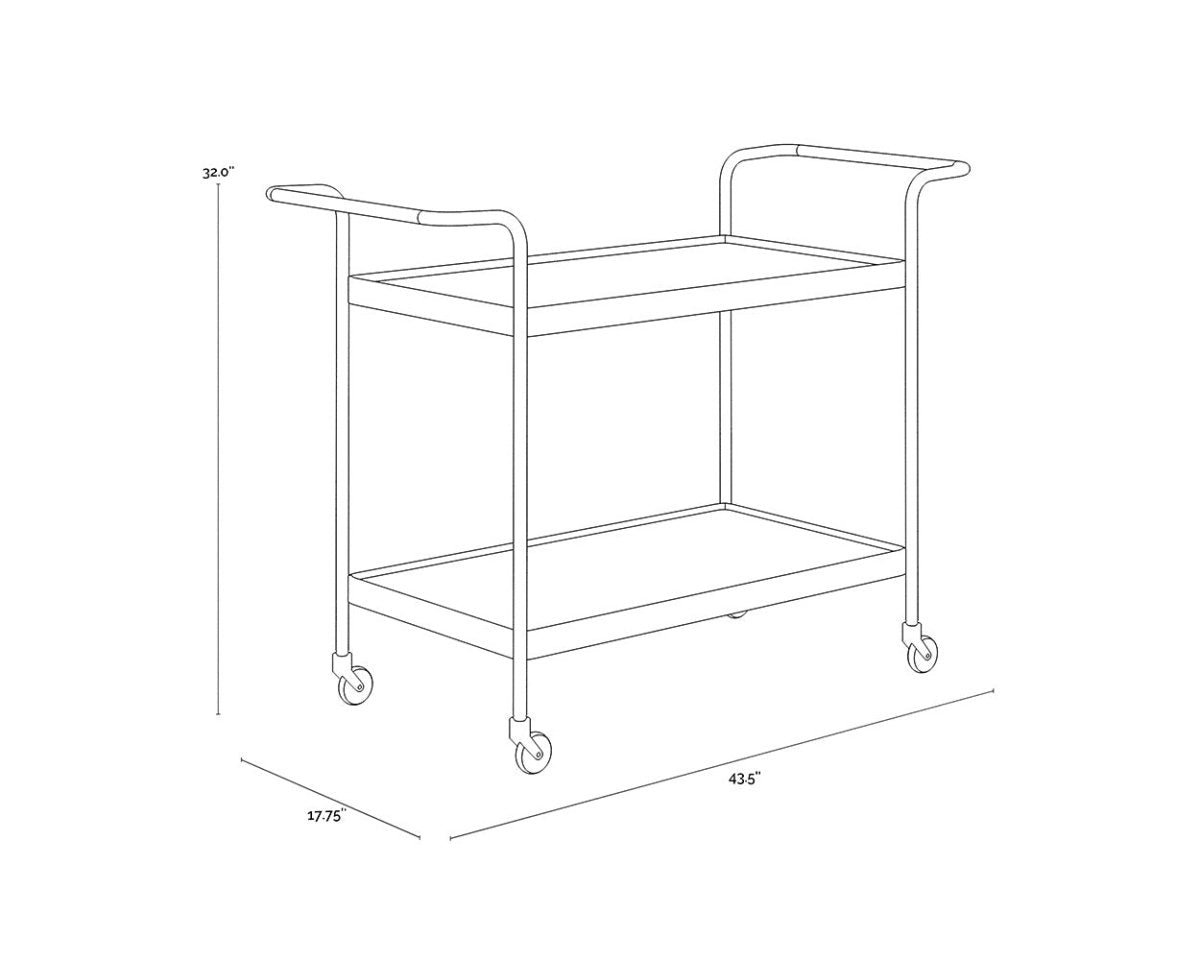 Sunpan Durva Bar Cart - 111311 - Sunpan - $1198.00