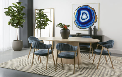 Sunpan Elina Dining Table - Oval - Light Oak - 84" - Seats 6 - 111024 - Sunpan - $4398.00