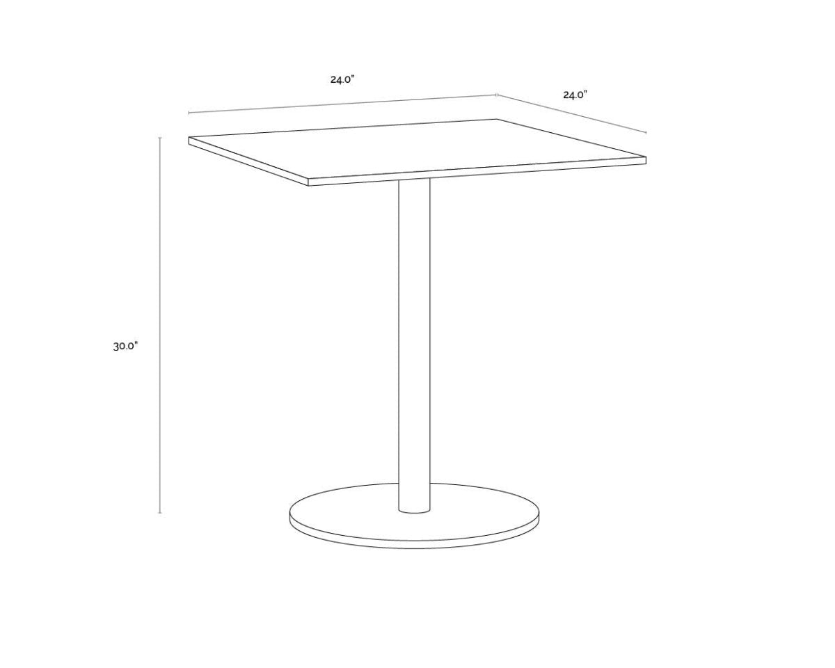 Sunpan Enco Bistro Table - Square - 24" - 106292 - Sunpan - $1998.00