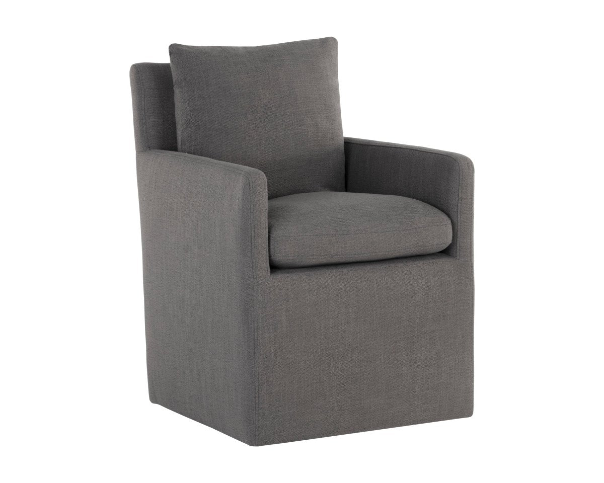 Sunpan Glenrose Wheeled Dining Armchair - 106570 - Sunpan - $798.00