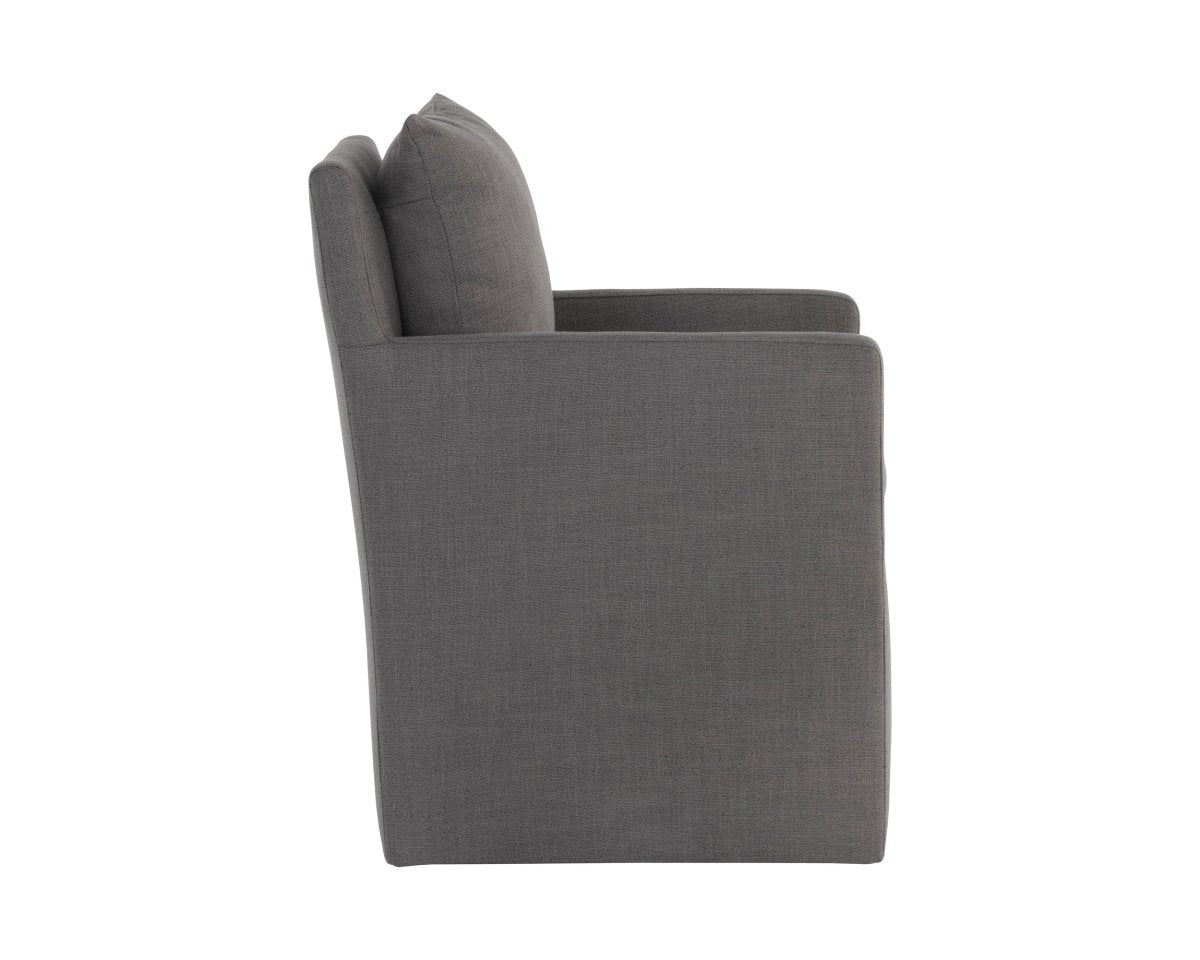 Sunpan Glenrose Wheeled Dining Armchair - 106570 - Sunpan - $798.00