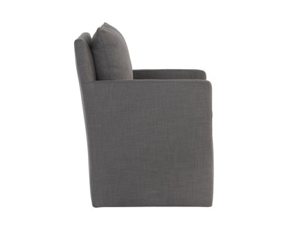 Sunpan Glenrose Wheeled Dining Armchair - 106570 - Sunpan - $798.00