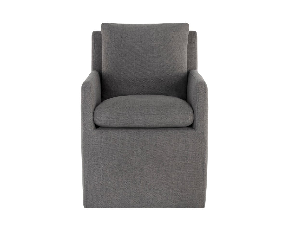 Sunpan Glenrose Wheeled Dining Armchair - 106570 - Sunpan - $798.00