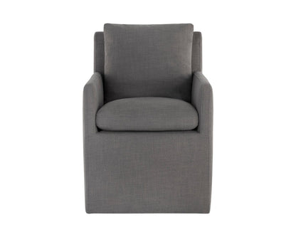 Sunpan Glenrose Wheeled Dining Armchair - 106570 - Sunpan - $798.00