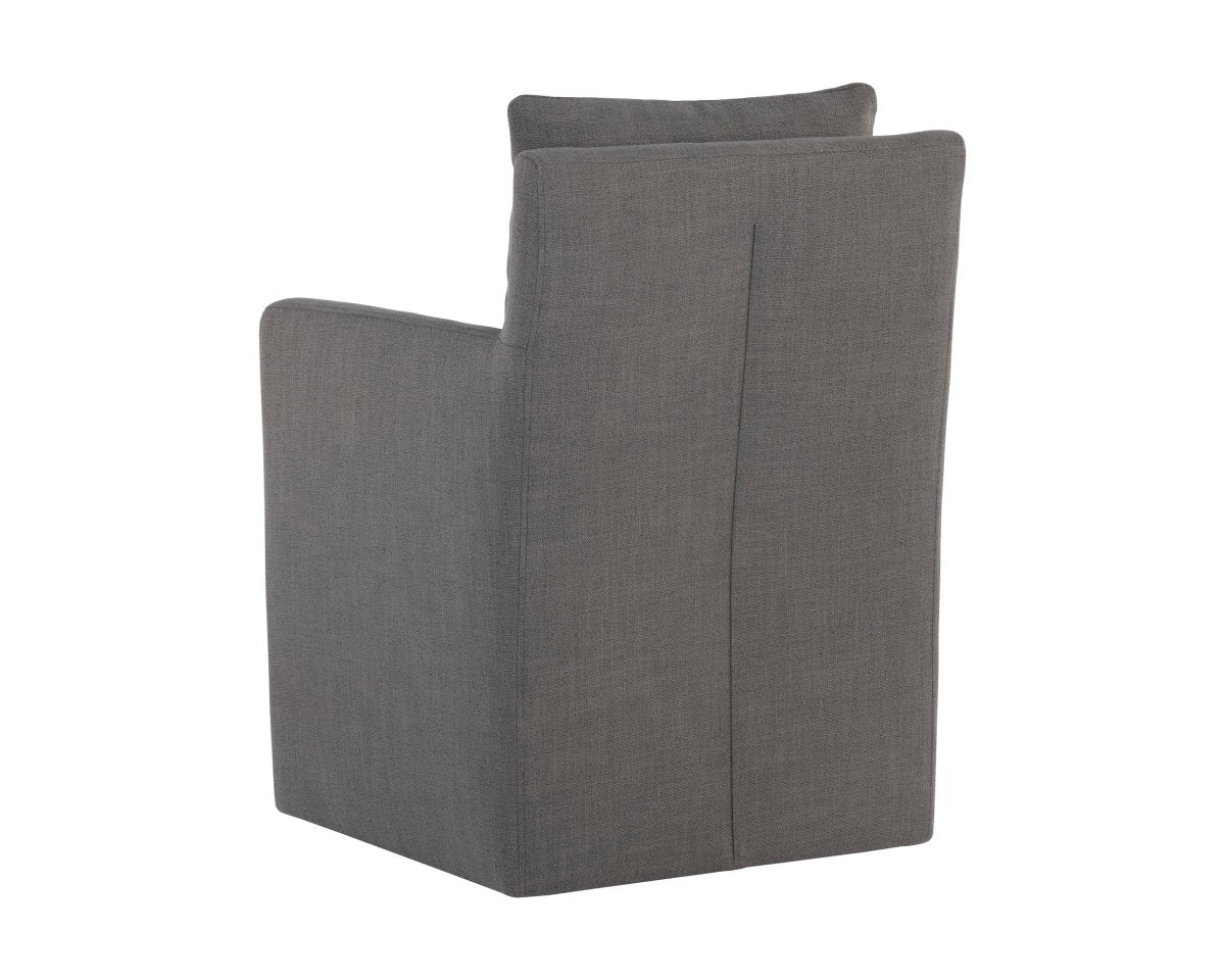 Sunpan Glenrose Wheeled Dining Armchair - 106570 - Sunpan - $798.00