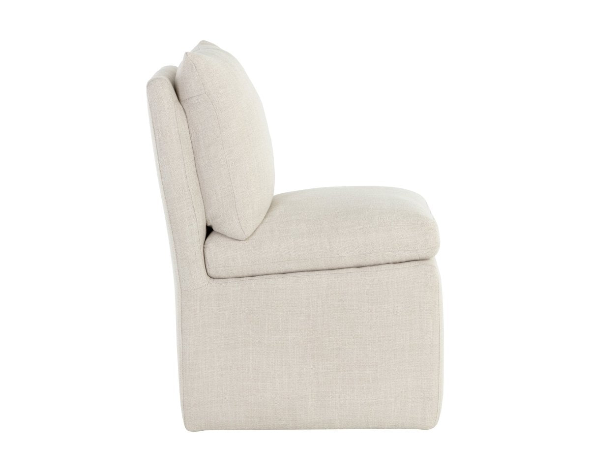 Sunpan Glenrose Wheeled Dining Chair - 107449 - Sunpan - $678.00
