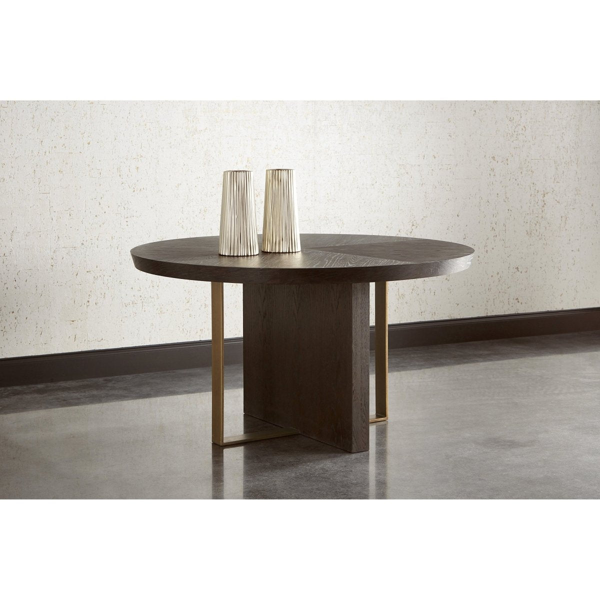 Sunpan Global Traveler Lars Dining Table - Round - 55" - Brown - Wood - Seats 4 - 104136 - Sunpan - $2598.00