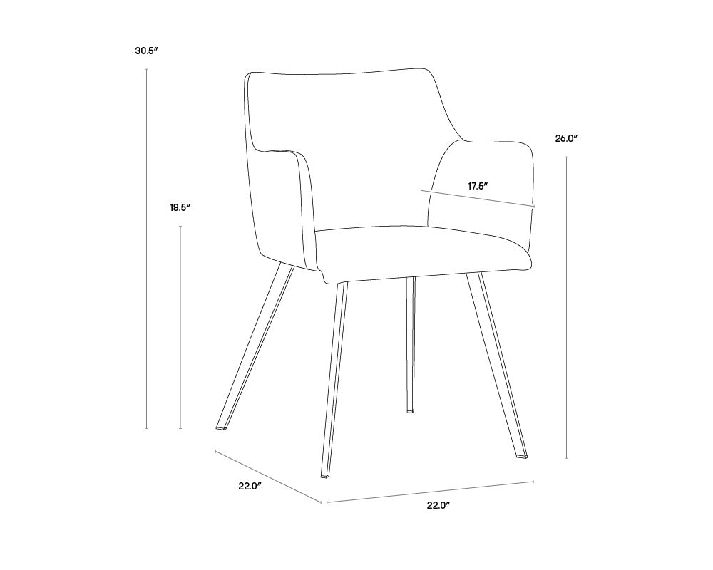 Sunpan Griffin Dining Armchair - 105083 - Sunpan - $758.00