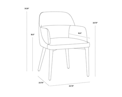 Sunpan Hagan Dining Armchair - 105167 - Sunpan - $798.00