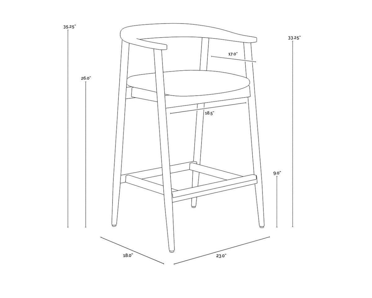 Sunpan Jeremy Counter Stool - 111007 - Sunpan - $838.00
