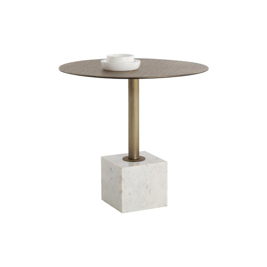 Sunpan Kata Bistro Table - White Marble - 32" - 109639 - Sunpan - $1438.00
