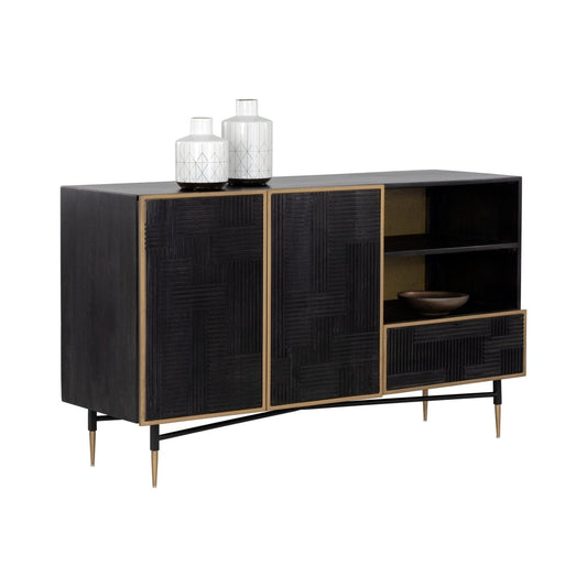 Sunpan Markwood Sideboard - Brass - Dark Brown - 106696 - Sunpan - $1598.00