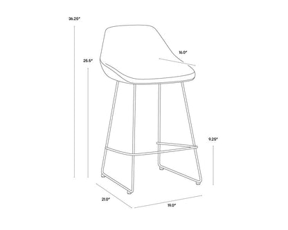Sunpan Mccoy Counter Stool - 104390 - Sunpan - $638.00