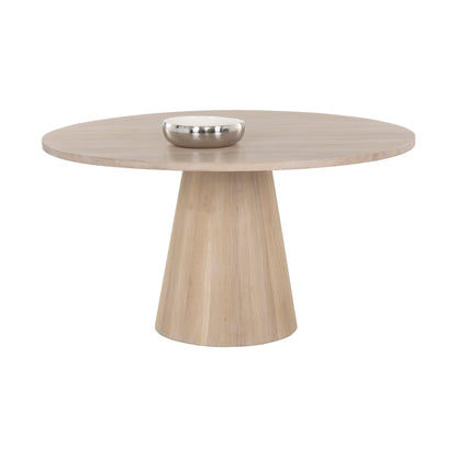 Sunpan Modern Elina Dining Table - Round - Light Oak - 54" - Seats 4 - 111022 - Sunpan - $3098.00