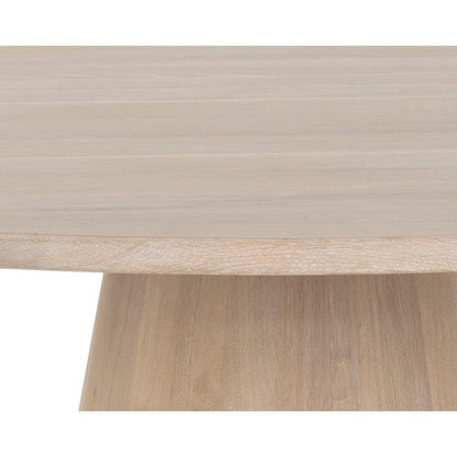 Sunpan Modern Elina Dining Table - Round - Light Oak - 54" - Seats 4 - 111022 - Sunpan - $3098.00