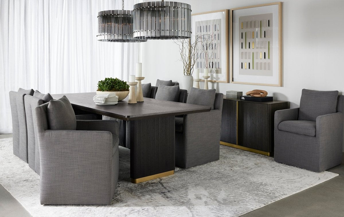 Sunpan Modern Kalla Dining Table - Rectangular - Charcoal - 96" - Wood - Seats 8 - 110990 - Sunpan - $1798.00