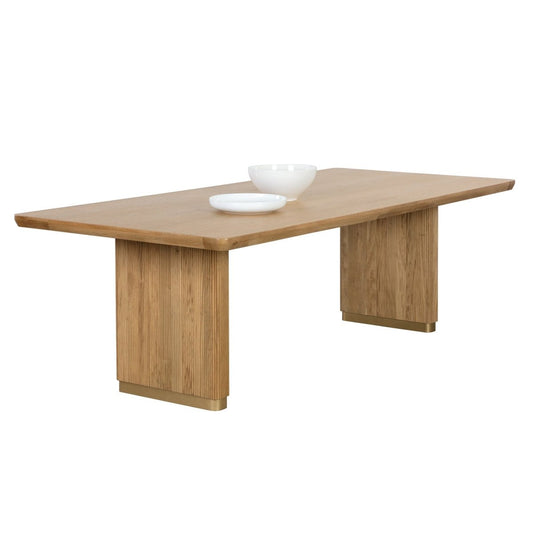 Sunpan Modern Kalla Dining Table - Rectangular - Rustic Oak - 96" - Wood - Seats 8 - 110992 - Sunpan - $1798.00