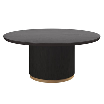 Sunpan Modern Kalla Dining Table - Round - Charcoal - 68" - Charcoal - Wood - Seats 4 - 111307 - Sunpan - $1998.00