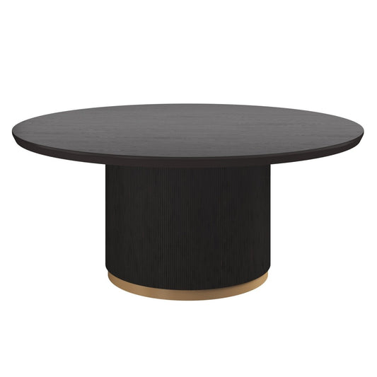 Sunpan Modern Kalla Dining Table - Round - Charcoal - 68" - Charcoal - Wood - Seats 4 - 111307 - Sunpan - $1998.00