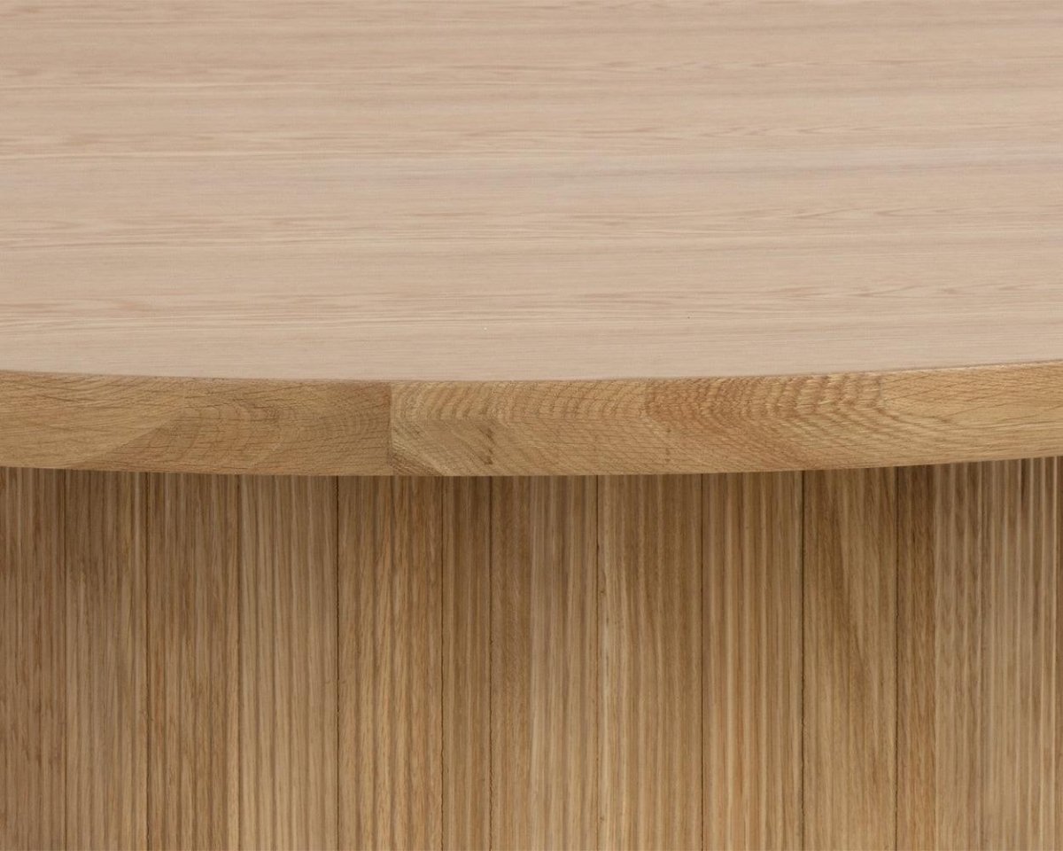 Sunpan Modern Kalla Dining Table - Round - Rustic Oak - 68" - Wood - Natural - Seats 6 - 110774 - Sunpan - $1998.00