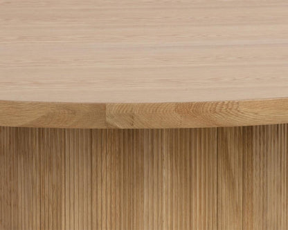 Sunpan Modern Kalla Dining Table - Round - Rustic Oak - 68" - Wood - Natural - Seats 6 - 110774 - Sunpan - $1998.00