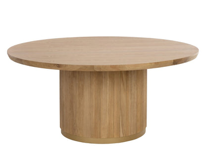 Sunpan Modern Kalla Dining Table - Round - Rustic Oak - 68" - Wood - Natural - Seats 6 - 110774 - Sunpan - $1998.00