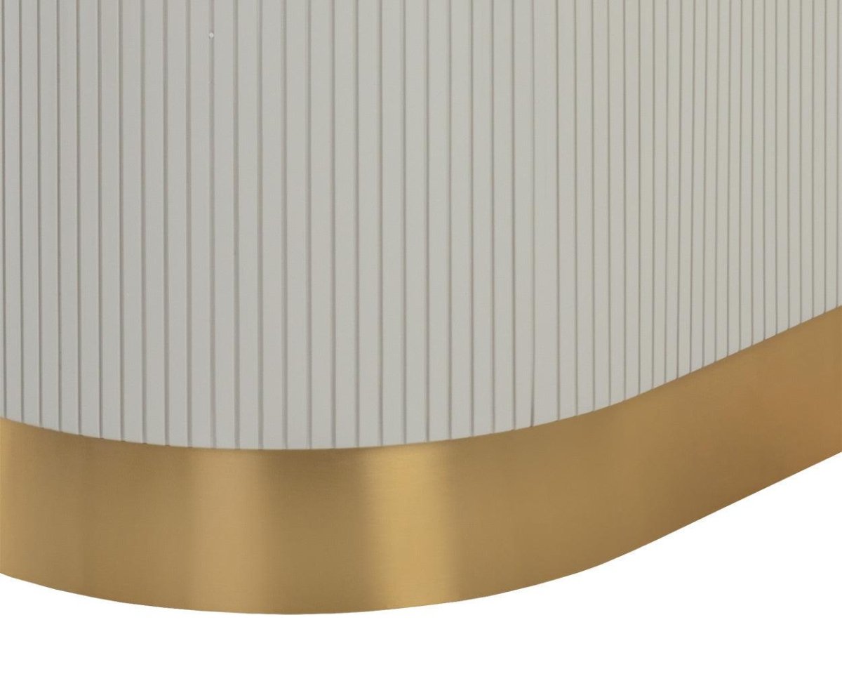 Sunpan Modern Paloma Dining Table - Oval - White Marble - 84" - Seats 8 - 110254 - Sunpan - $4998.00