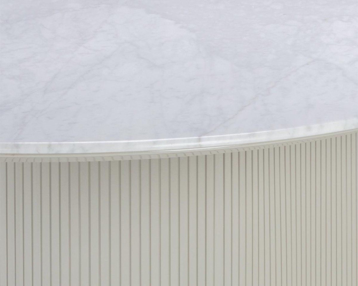 Sunpan Modern Paloma Dining Table - Oval - White Marble - 84" - Seats 8 - 110254 - Sunpan - $4998.00