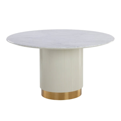 Sunpan Modern Paloma Dining Table - Round - White Marble - 54" - Seats 6 - 110253 - Sunpan - $3998.00