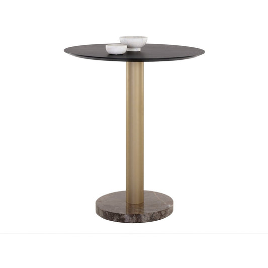Sunpan Monaco Bar Table - Gold - Grey Marble / Charcoal Grey - 108669 - Sunpan - $1798.00