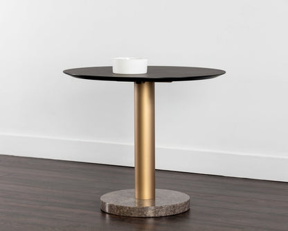Sunpan Monaco Bistro Table - Gold - Grey Marble / Charcoal Grey - 35.5" - 105878 - Sunpan - $1558.00
