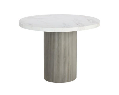 Sunpan Nicolette Dining Table - Light Grey - Marble Look - 40" - 110477 - Sunpan - $2798.00