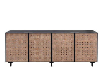 Sunpan Omari Sideboard - Large - Suede Light Tan Leather - 110770 - Sunpan - $3598.00