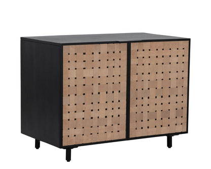 Sunpan Omari Sideboard - Small - Suede Light Tan Leather - 110769 - Sunpan - $1798.00