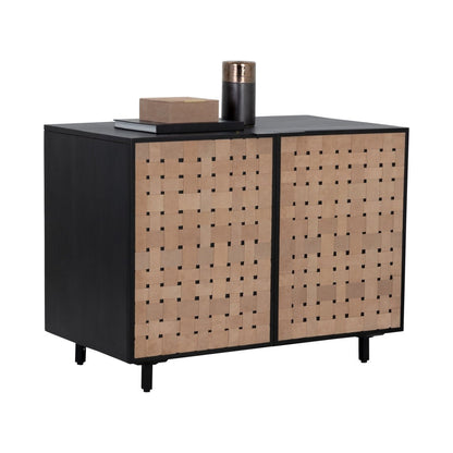 Sunpan Omari Sideboard - Small - Suede Light Tan Leather - 110769 - Sunpan - $1798.00