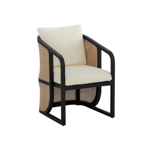 Sunpan Palermo Dining Chair - Charcoal - Stinson Cream - 111042 - Sunpan - $1998.00