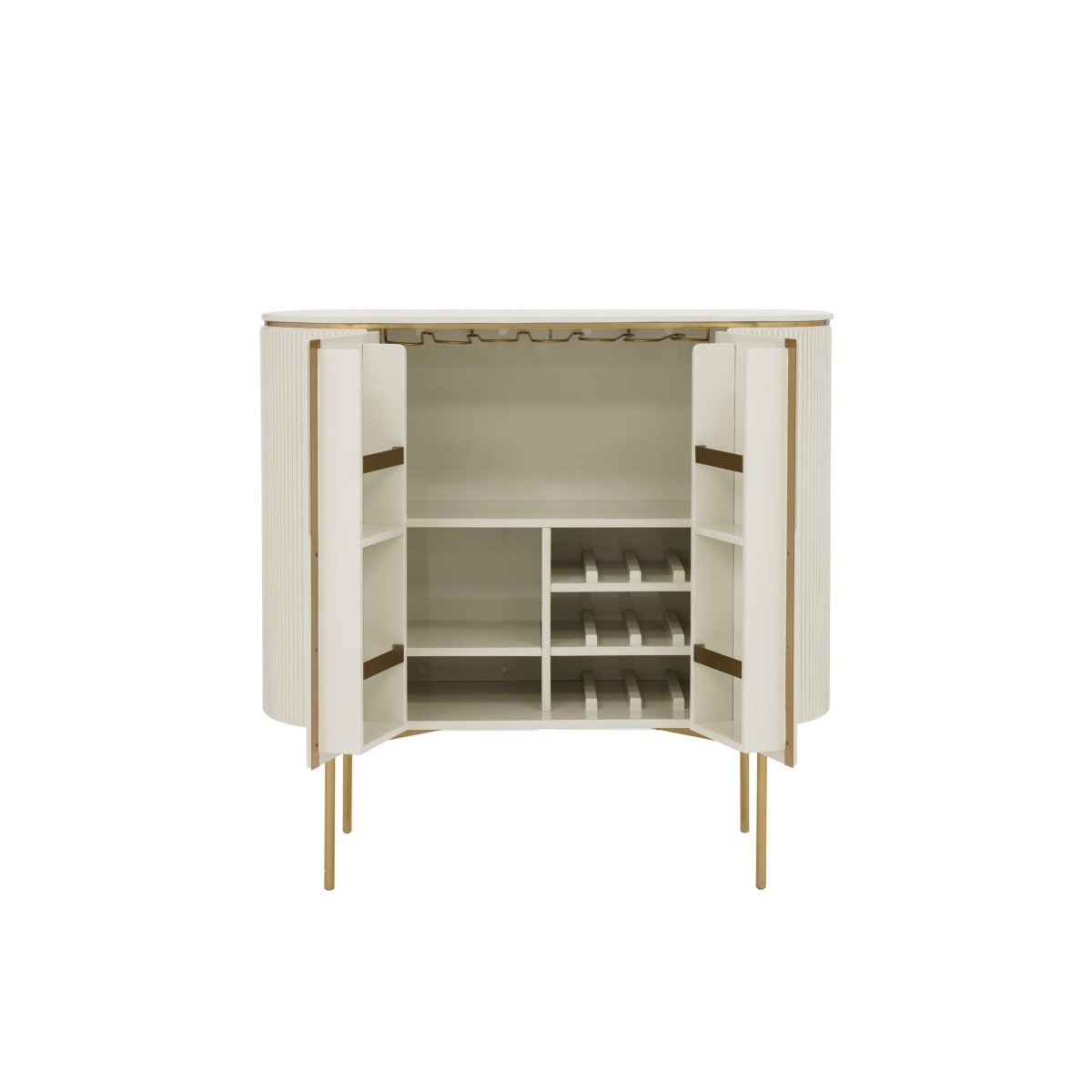 Sunpan Paloma Bar Cabinet - High Gloss Cream - 111219 - Sunpan - $2998.00