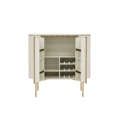 Sunpan Paloma Bar Cabinet - High Gloss Cream - 111219 - Sunpan - $2998.00
