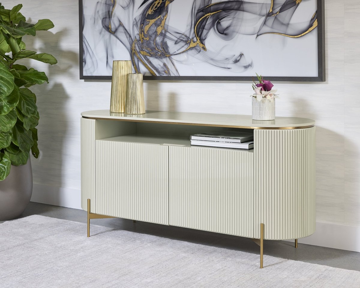 Sunpan Paloma Sideboard - High Gloss Cream - 108337 - Sunpan - $2798.00