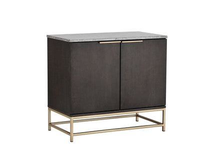 Sunpan Rebel Sideboard - Small - Gold - Grey Marble / Charcoal Grey - 104613 - Sunpan - $1398.00