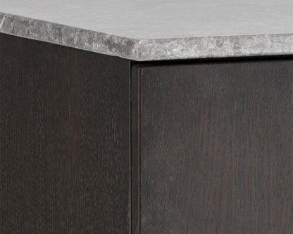 Sunpan Rebel Sideboard - Small - Gold - Grey Marble / Charcoal Grey - 104613 - Sunpan - $1398.00
