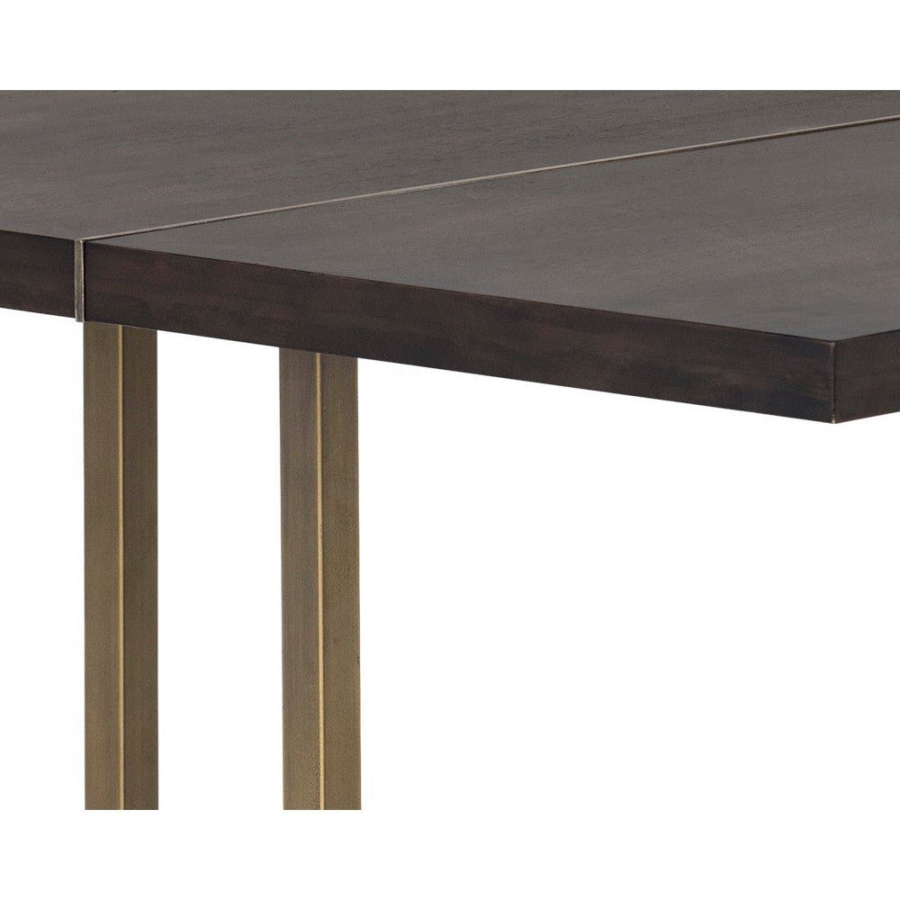Sunpan Rectangle Classic Jade Dining Table - Antique Brass - Dark Mango - 79" - Seats 6 - 102928 - Sunpan - $1198.00